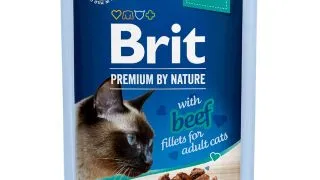BRIT Premium by Nature Delicate File, Vita, plic hrana umeda pisici, (in sos), 85g