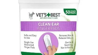 Degetare curatare urechi pentru caini Vet's Best, 50 buc
