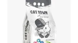 CAT TOWN Active Carbon, neparfumat, asternut igienic pisici, granule, bentonita, aglomerant, fara praf, 5l