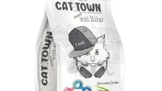 CAT TOWN Active Carbon, neparfumat, asternut igienic pisici, granule, bentonita, aglomerant, fara praf, 10l
