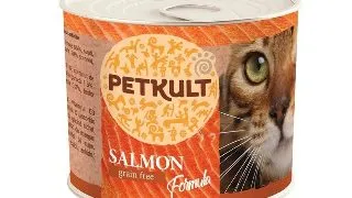 PETKULT Somon, conserva hrana umeda fara cereale pisici, 185g