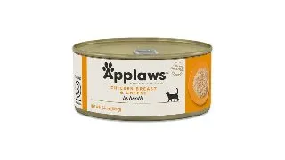 APPLAWS Piept, Pui si Branza, conserva hrana umeda pisici, (in supa), 156g