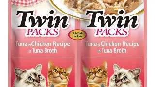 INABA Ciao Twin Packs, Ton si Pui, plic hrana umeda fara cereale pisici, (topping), 80g