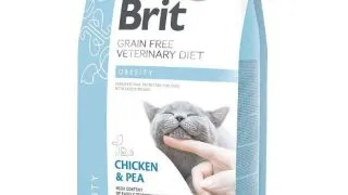 BRIT VD Obesity, Pui, dieta veterinara, hrana uscata fara cereale pisici, obezitate, 400g