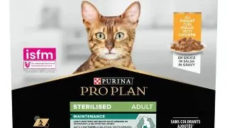 PURINA Pro Plan Sterilised Maintenance , Pui, plic hrana umeda pisici sterilizate, (in sos), bax, 85g x10buc