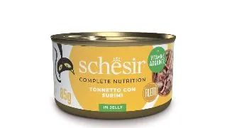 SCHESIR Complementary In Jelly, Ton si Surimi, conserva hrana umeda pisici, (in aspic), 85g