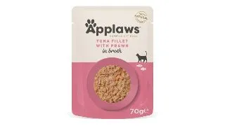 APPLAWS File, Ton si Creveti, plic hrana umeda pisici, (in supa), 70g