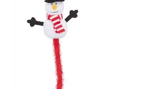 TRIXIE Christmas Om de Zapada, jucarie undita pisici, activitati fizice, plastic, alb si rosu, 31cm