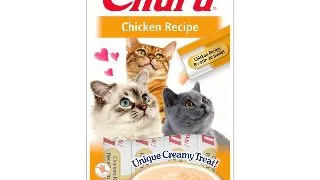 INABA CIAO Churu Piure, Pui, recompense lichide fara cereale pisici, topping cremos, 14g x 4