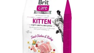BRIT Care Kitten Healthy Growth & Development, Pui si Curcan, hrana uscata fara cereale pisici junior, 400g