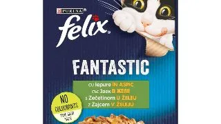 PURINA Felix Fantastic, Iepure, hrana umeda pisici, (in aspic) PURINA Felix Fantastic, Iepure, plic hrana umeda pisici, (in aspic), 85g