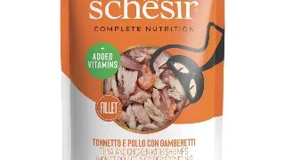 SCHESIR Complete Nutrition, Ton si Pui, plic hrana umeda pisici, (in aspic), 85g