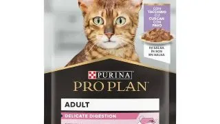 PURINA Pro Plan Delicate Digestion, Peste, plic hrana umeda pisici, sistem digestiv, (in sos), 85g