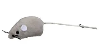 Trixie, jucarie soricel, pisici, plus, gri, 5cm