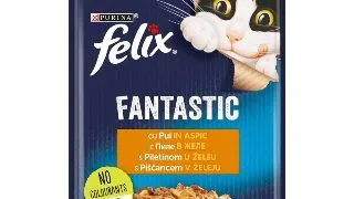 PURINA Felix Fantastic, Pui, hrana umeda pisici, (in aspic) PURINA Felix Fantastic, Pui, plic hrana umeda pisici, (in aspic), 85g
