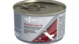 TROVET Cat Hypoallergenic TRD, Curcan, dieta veterinara pisici, conserva hrana umeda, afectiuni digestive si dermatologice, (pate), 200g