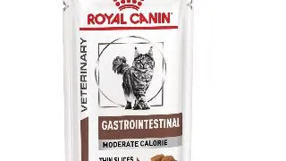 ROYAL CANIN VD Gastrointestinal Moderate Calorie, dieta veterinara, plic hrana umeda pisici, sistem digestiv, (in sos), bax, 85g x 12buc