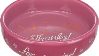 TRIXIE Thanks, castron pisici, rotund, ceramica, diverse culori, 0.3l, ⌀15cm