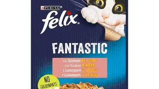 PURINA Felix Fantastic, Somon, hrana umeda pisici, (in aspic) PURINA Felix Fantastic, Somon, plic hrana umeda pisici, (in aspic), 85g