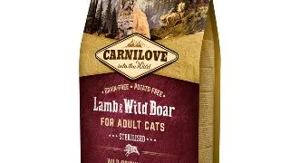 CARNILOVE Sterilised, Miel si Mistret, hrana uscata fara cereale pisici sterilizate, 2kg