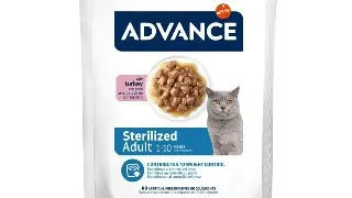 ADVANCE Sterilised, Curcan, plic hrana umeda pisici sterilizate, (in sos), 85g