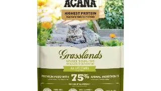 ACANA Highest Protein Grasslands, Rata si Pui, hrana uscata fara cereale pisici, 4.5kg