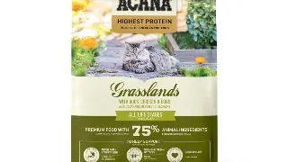 ACANA Highest Protein Grasslands, Rata si Pui, hrana uscata fara cereale pisici, 1.8kg