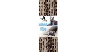 ALL FOR PAWS, scratcher pisici, carton, catnip, maro, 45 x 11.5 x 2.5 cm