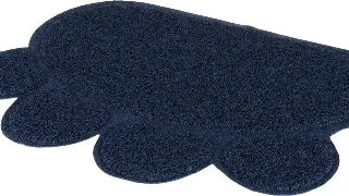 Covoras In Fata Litierei, Forma Labuta, PVC, 60 x 45 cm, Albastru Inchis