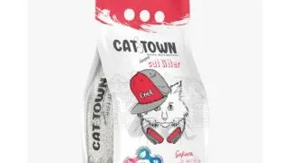 CAT TOWN, Sakura, asternut igienic pisici, granule, bentonita, aglomerant, fara praf, 5l