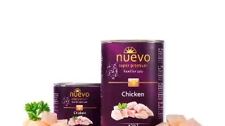 NUEVO, Pui, conserva hrana umeda fara cereale pisici, (pate), 400g