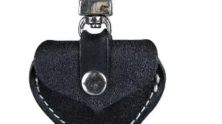 Adresier Pentru Zgarda, Forma Inima, Piele, Negru