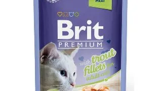 BRIT Premium, File Pastrav, plic hrana umeda pisici, (in aspic), 85g
