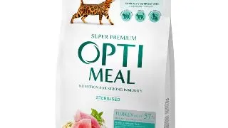 OPTIMEAL Sterilised, Curcan cu Ovaz, hrana uscata pisici sterilizate OPTIMEAL Sterilised, Curcan, hrana uscata pisici sterilizate, 700g