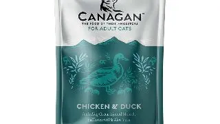 CANAGAN, Pui si Rata, plic hrana umeda fara cereale pisici, (in supa), 85g
