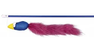 Trixie, jucarie undita cu pasare, pisici, catnip, multicolor, 50cm
