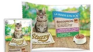 STUZZY Chunks Pack, Sunca, Vitel si Iepure, plic hrana umeda pisici, (in aspic), multipack, 85g x 4buc
