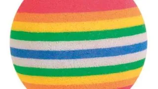 Trixie, jucarie minge curcubeu, pisici, spuma, multicolor, 4 cm, 4 buc