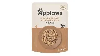 APPLAWS Piept de Pui si Orez Salbatic, plic hrana umeda pisici, (in supa), 70g