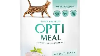 OPTIMEAL, Cod cu Legume, hrana umeda pisici, (in aspic) OPTIMEAL, Cod si Legume, plic hrana umeda pisici, (in aspic), 85g
