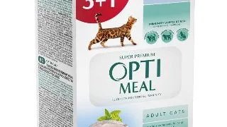 OPTIMEAL, Cod cu Legume, hrana umeda pisici, (in aspic) OPTIMEAL, Cod si Legume, plic hrana umeda pisici, (in aspic), bax, 85g x 4buc