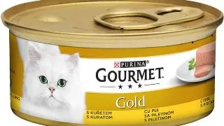 PURINA Gourmet Gold Mousse, Pui, conserva hrana umeda pisici, (pate), 85g