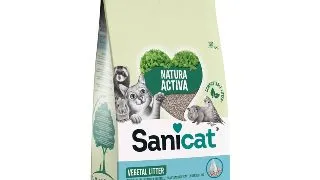 SANICAT Natura Activa, Cellulose, neparfumat, asternut igienic pisici, peleti, celuloza, neaglomerant, ecologic, biodegradabil, 20l