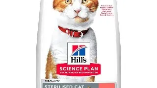 HILL'S Science Plan Sterilised, Somon, hrana uscata pisici sterilizate, 300g