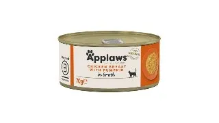 APPLAWS Piept, Pui si dovleac, conserva hrana umeda pisici, (in supa), 70g