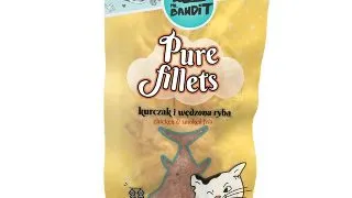 MR BANDIT Pure Fillets, Pui si Peste, punguta recompense fara cereale pisici, 30g