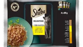 SHEBA Delicatese Selectie, Pasare, plic hrana umeda pisici, (in aspic), multipack, 85g x 4buc