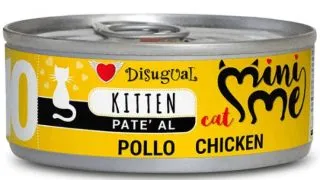 DISUGUAL Mini Me Kitten, Pui, conserva hrana umeda fara cereale pisici junior, (pate), 85g