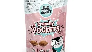 MR BANDIT Crunchy Pockets, Ton si Creveti, punguta recompense pisici, 40g