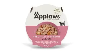 APPLAWS File, Ton si Creveti, bol hrana umeda pisici, (in supa), 60g
